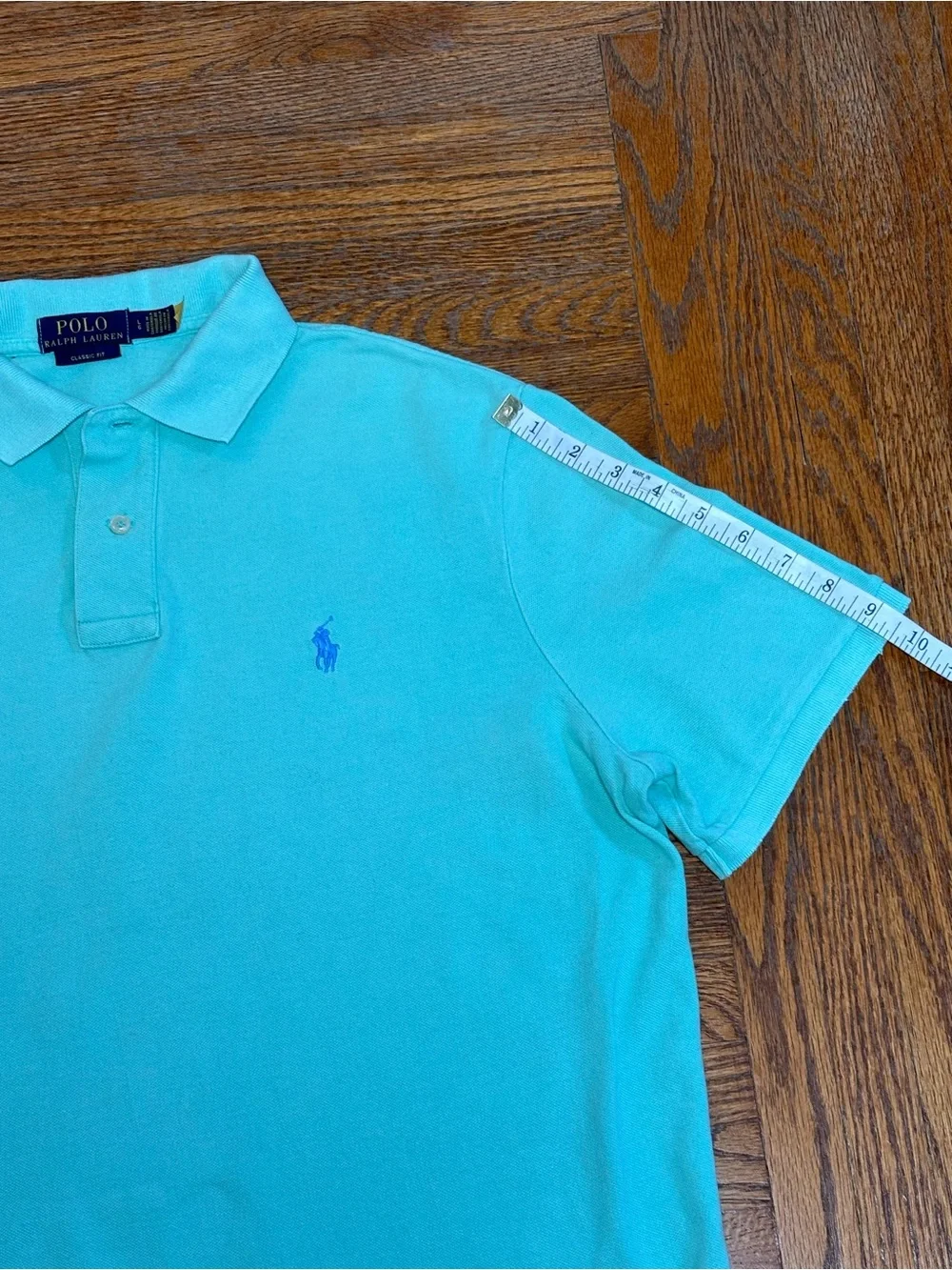 Ralph Lauren Men’s Seafoam Green Polo Shirt - Size L